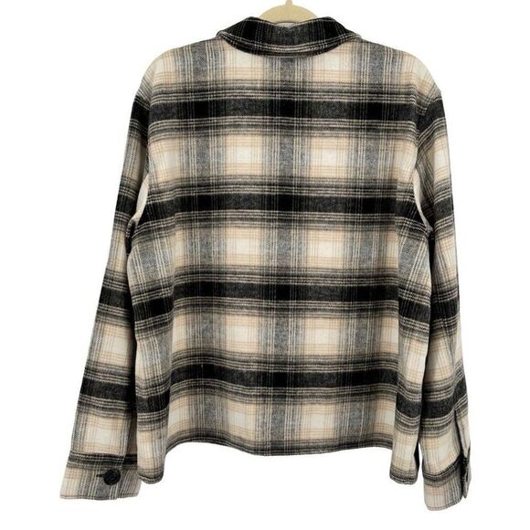 BB Dakota by Steve Madden Women's Boxy Shacket Anthracite Multi Size XXL - Picture 4 of 8